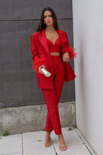 Load image into Gallery viewer, Red Feather Love Blazer Set
