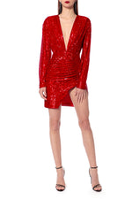 Load image into Gallery viewer, Red Shimmer Dynamite Dress
