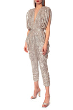 Load image into Gallery viewer, Silver Shimmer Jumpsuit
