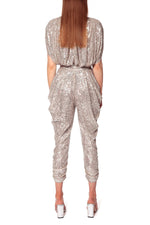 Load image into Gallery viewer, Silver Shimmer Jumpsuit

