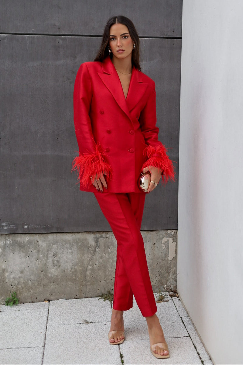 Red Feather Love Blazer Set
