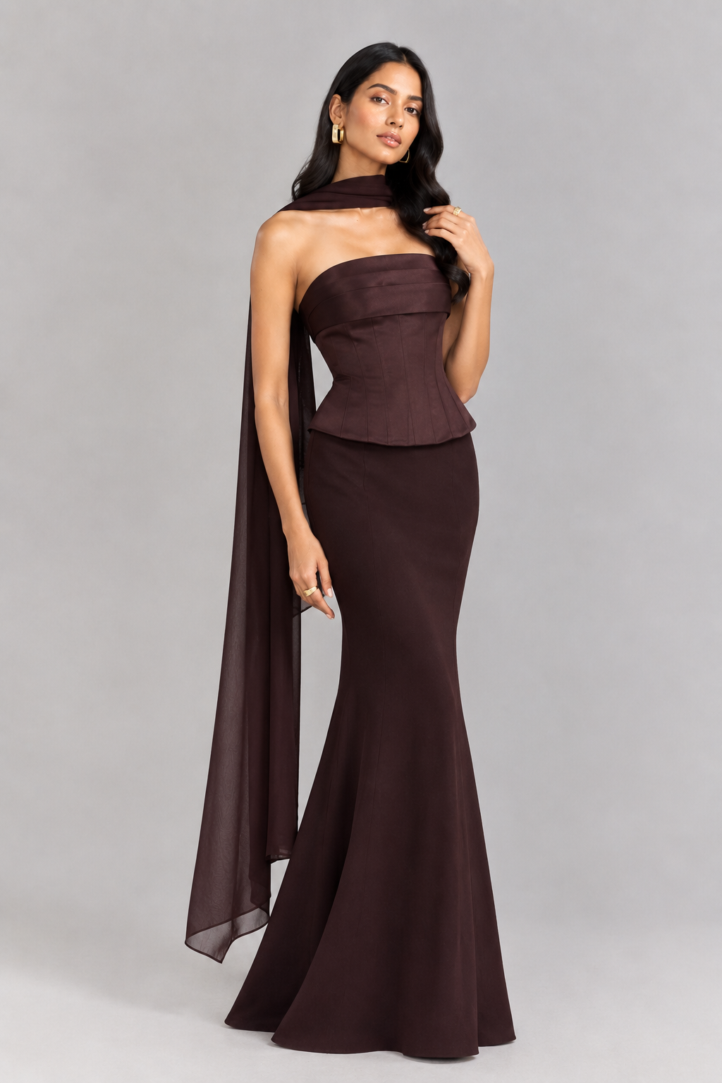 Cocoa Noir Corset Co-ord Set