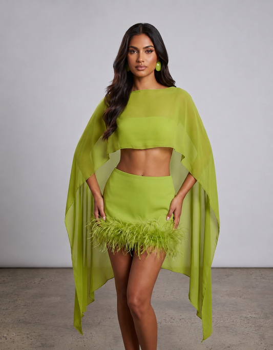 Lime Mirage Co-ord Set