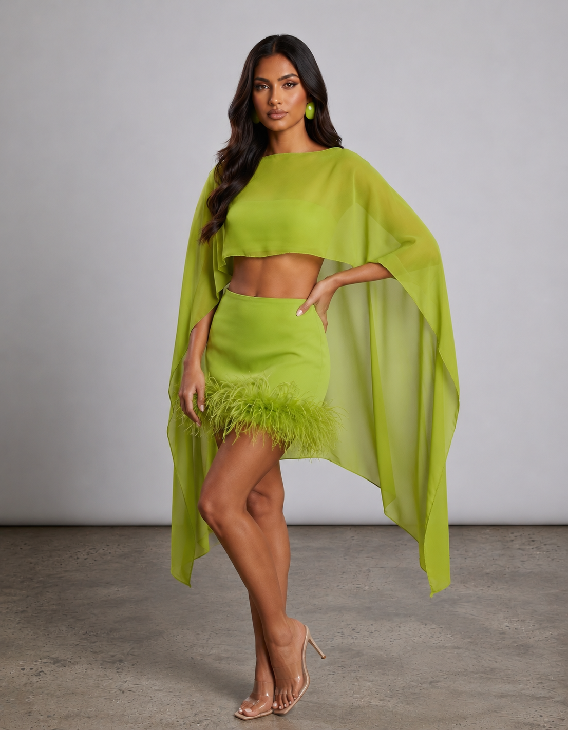 Lime Mirage Co-ord Set