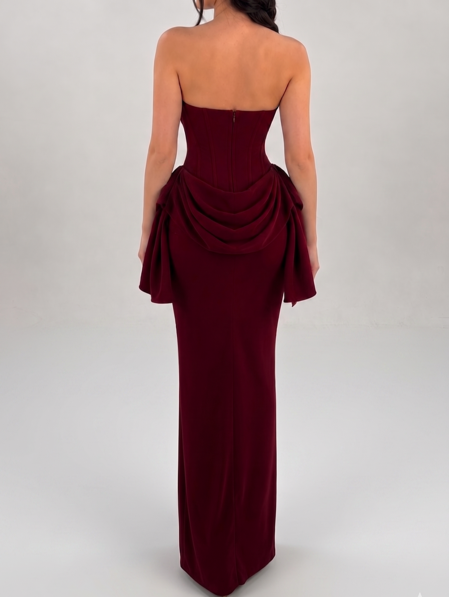 Maroon Whisper Maxi Dress