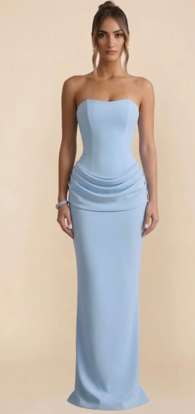 Powder Blue Drape Dress