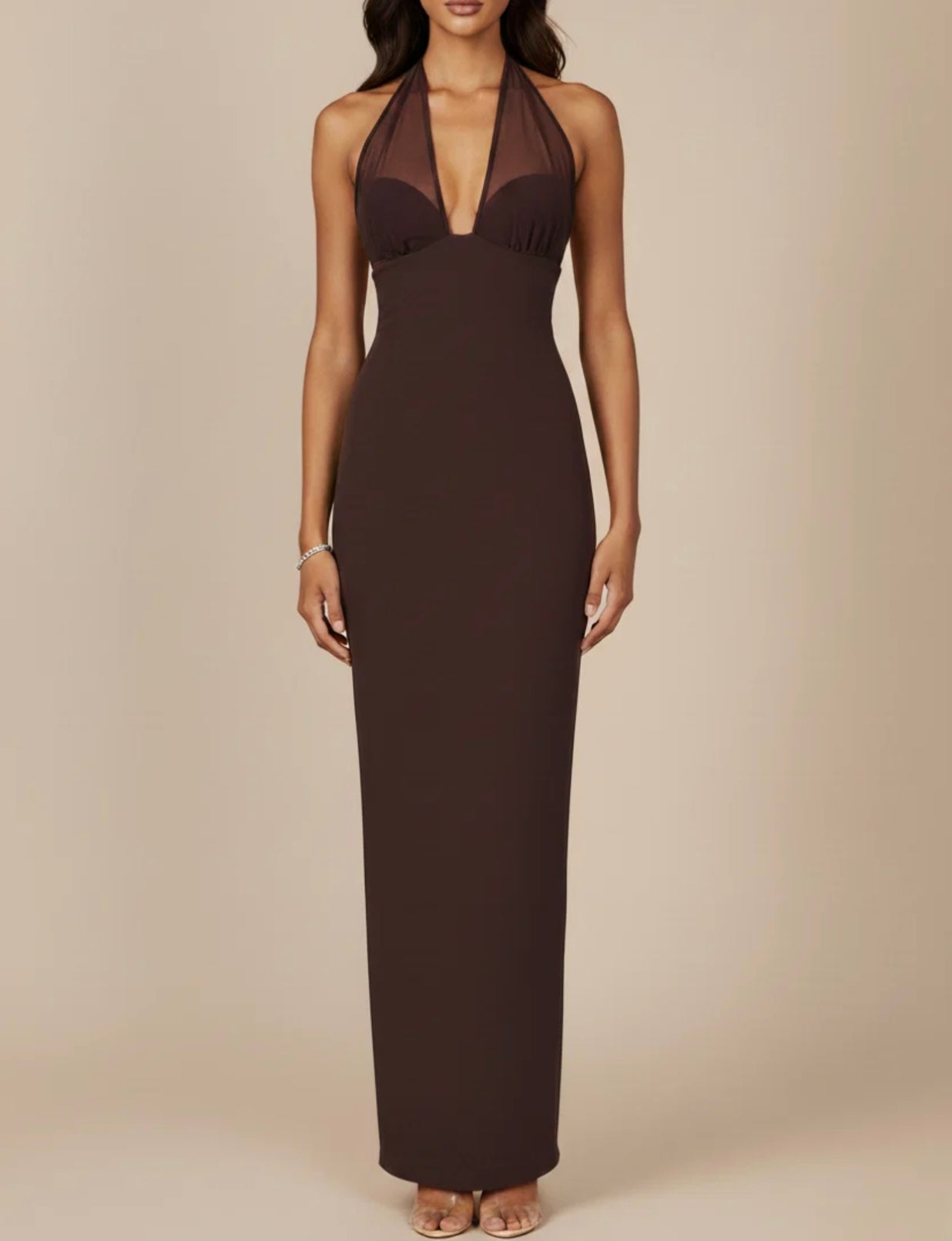 Mocha Veil Dress