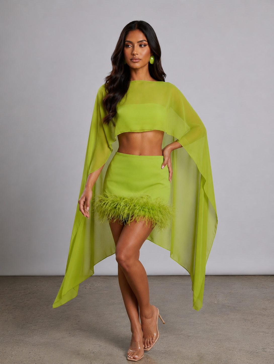Lime Mirage Co-ord Set