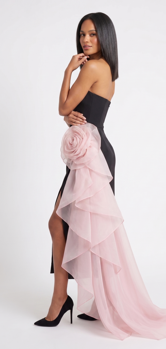 Midnight Rose Cascade Dress