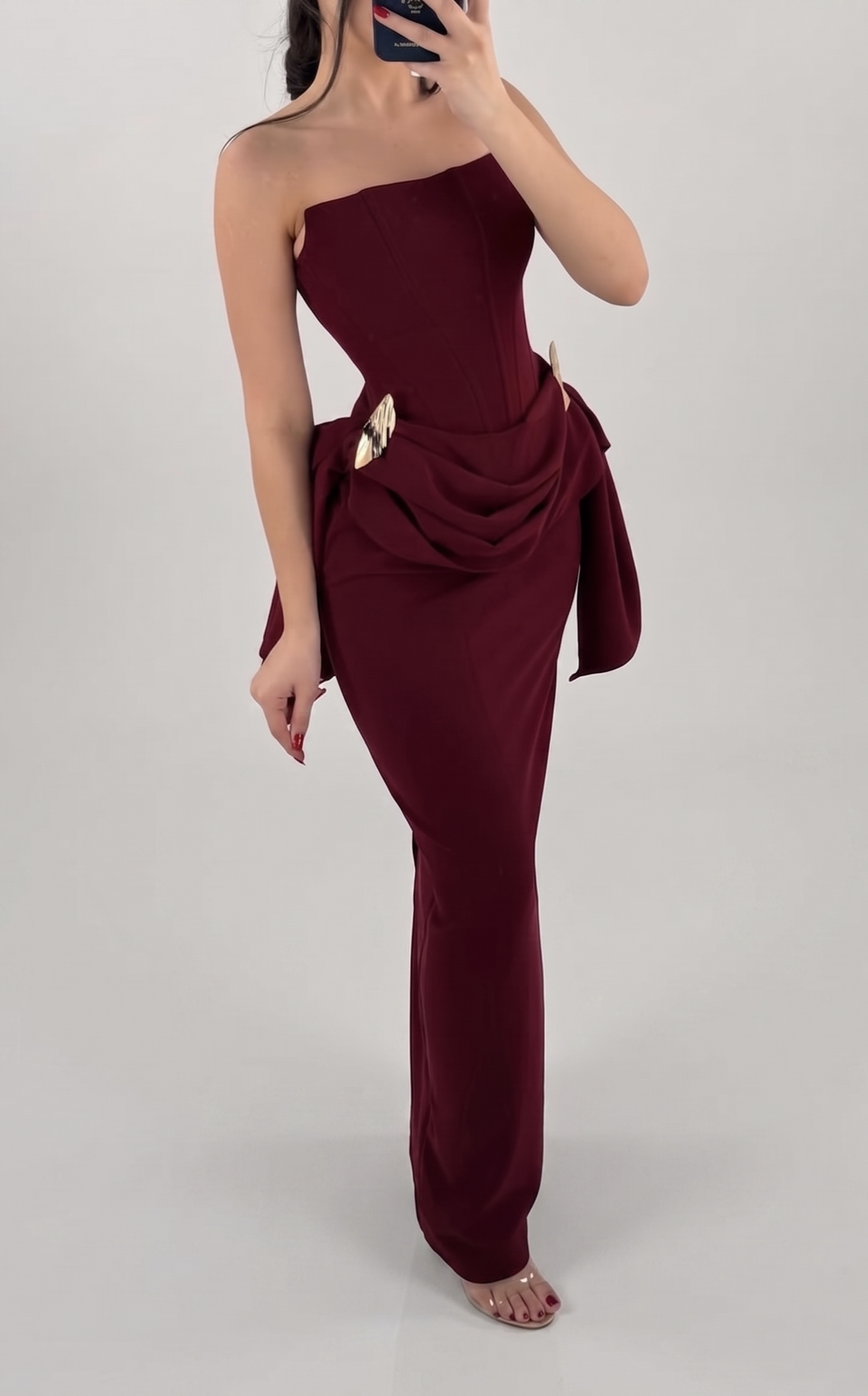 Maroon Whisper Maxi Dress