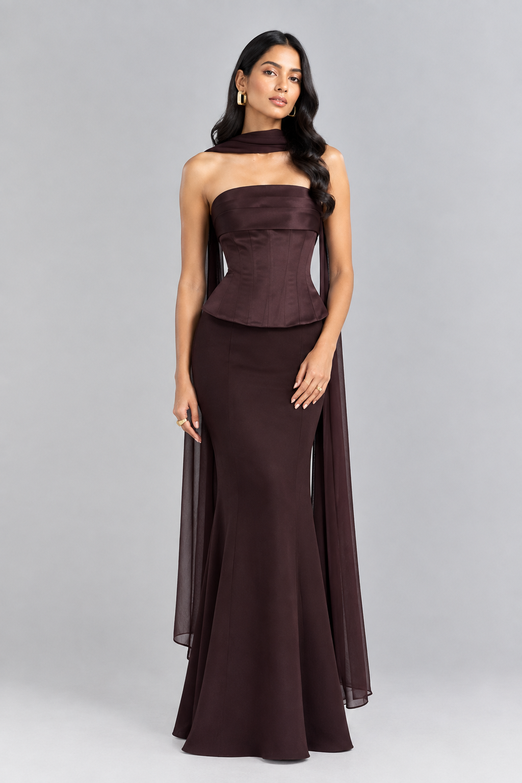 Cocoa Noir Corset Co-ord Set