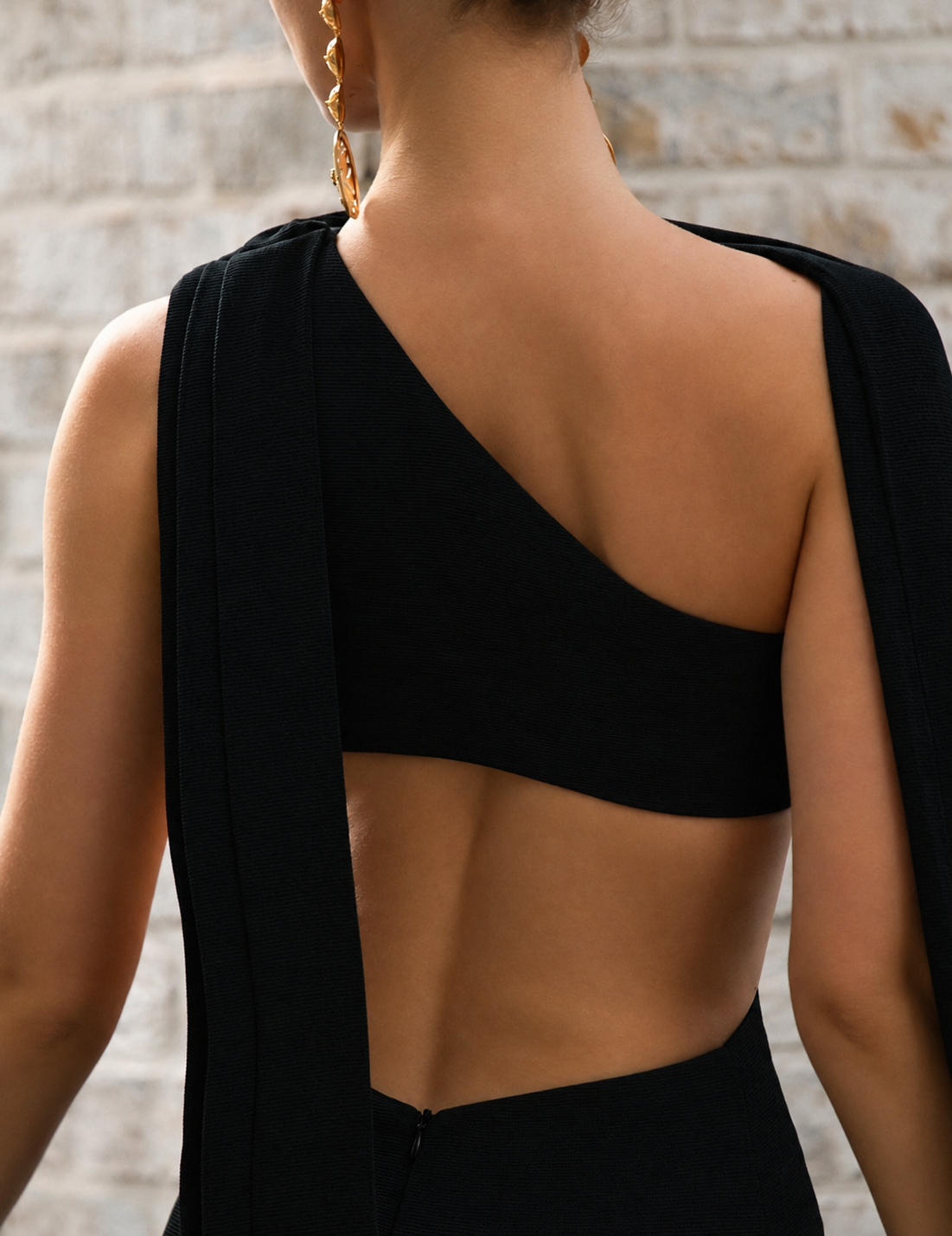 Midnight Draped Siren Dress