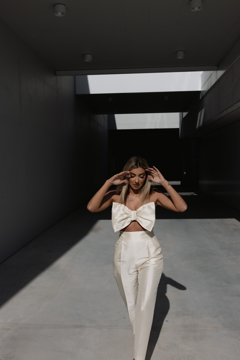 High Waist Silk Pants