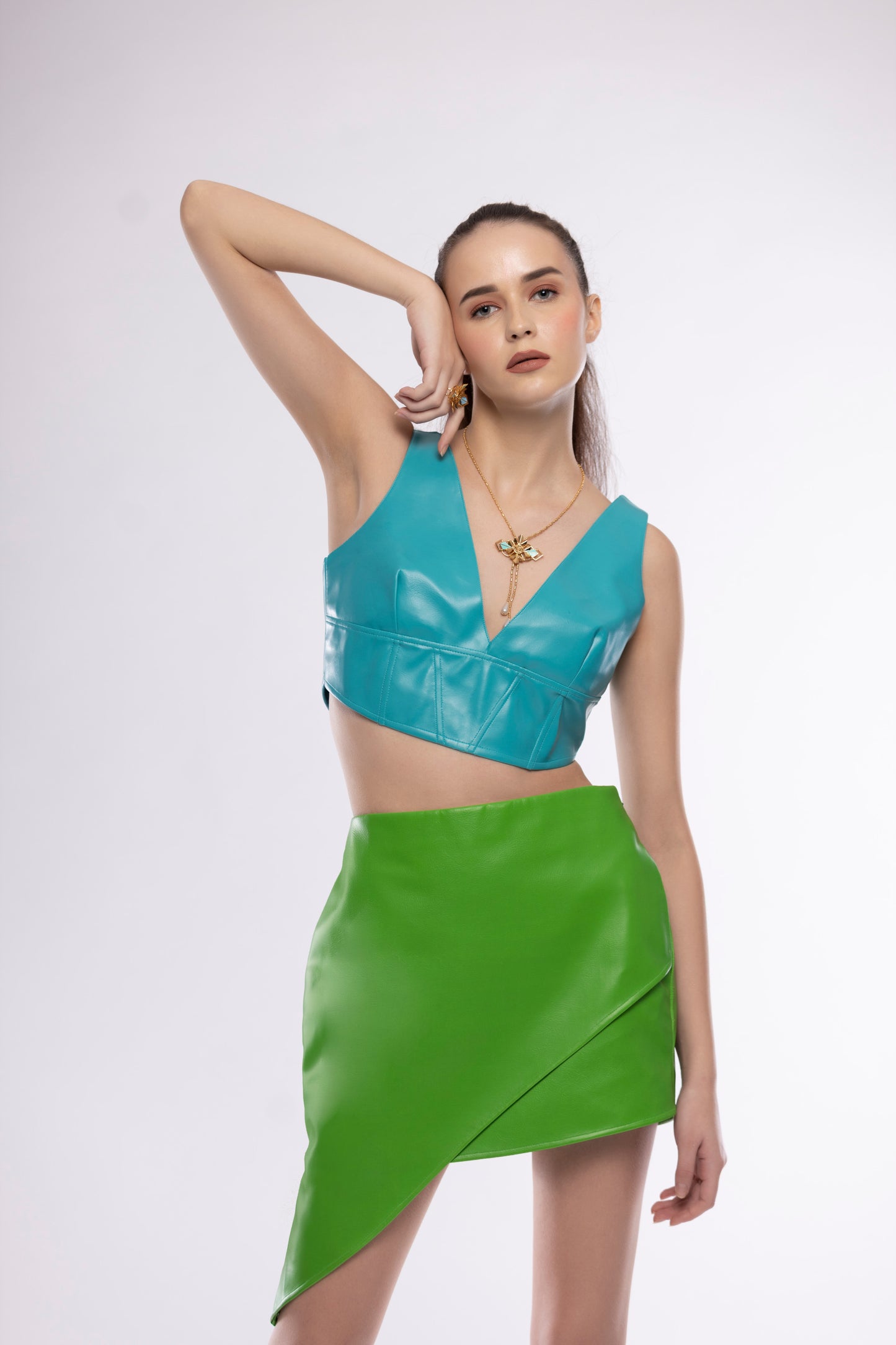 Tokyo Vegan Leather Crop Top
